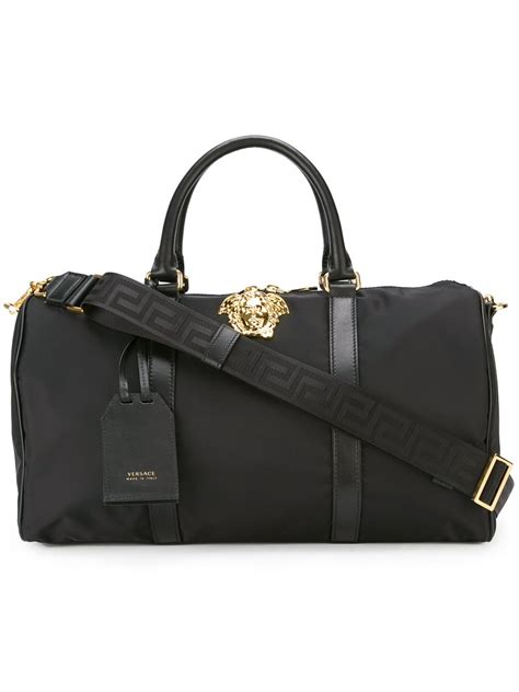 versace leather briefcase|Versace duffle bags men's.